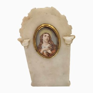 Marble Base in Saint Jesus Frame, 1920s-CAQ-1796493