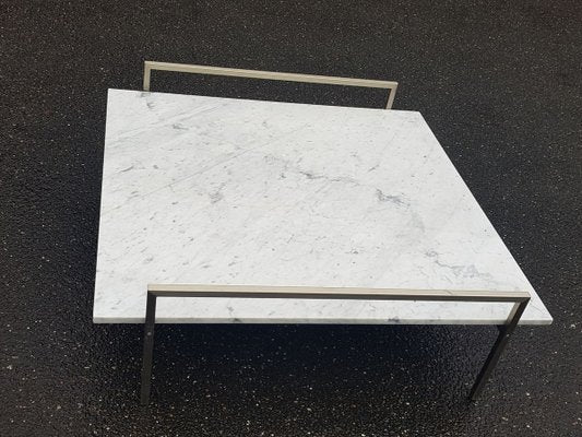 Marble Coffee Table on Rectangular Metal Base, 1960s-QDP-769716