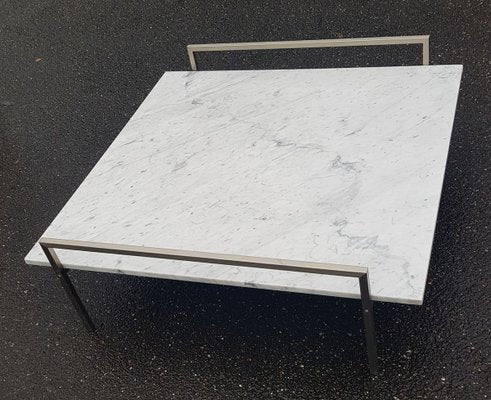 Marble Coffee Table on Rectangular Metal Base, 1960s-QDP-769716