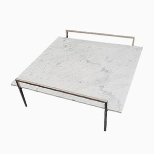 Marble Coffee Table on Rectangular Metal Base, 1960s-QDP-769716