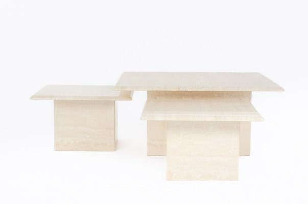 Marble Coffee Tables, 1980, Set of 4-US-1723185