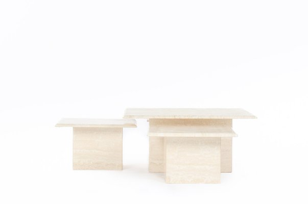 Marble Coffee Tables, 1980, Set of 4-US-1723185