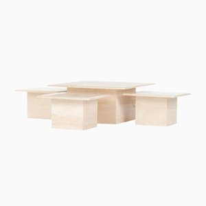 Marble Coffee Tables, 1980, Set of 4-US-1723185