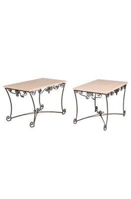 Marble Console Tables, Set of 2-IDB-1344244