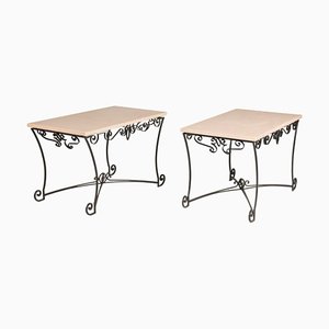 Marble Console Tables, Set of 2-IDB-1344244