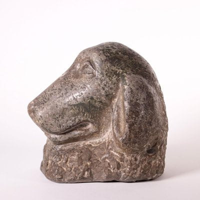 Marble Dog Head Sculpture-VMM-933498