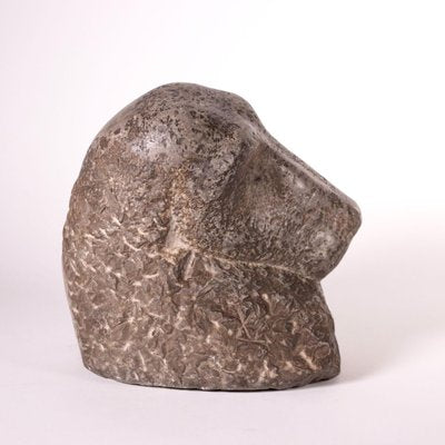 Marble Dog Head Sculpture-VMM-933498