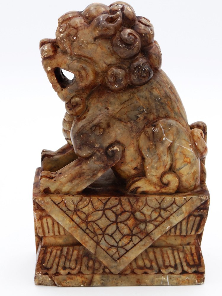 Marble Foo Dogs, China, 1800s, Set of 2