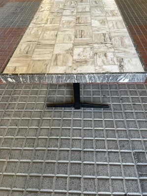 Marble & Iron Coffee Table-YVY-1389625