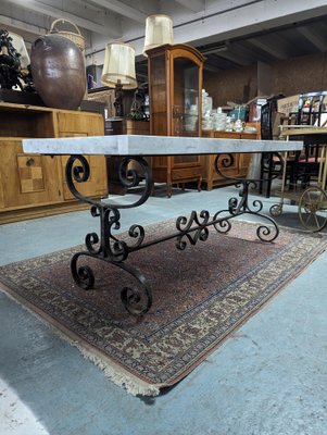 Marble Marquetry Side Table-HLV-1819785