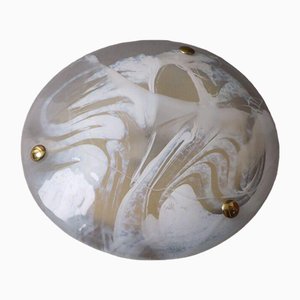 Marble Murano Glass & Brass Wall Lamp from Hillebrand, 1970s-ESB-1376759