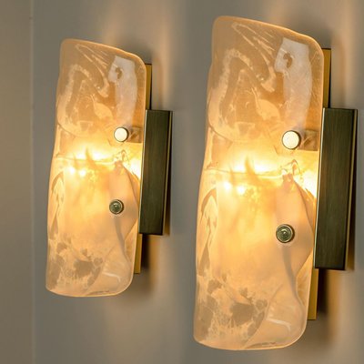 Marble & Murano Glass Wall Light Fixture from Hillebrand, 1960s-VDW-1436931