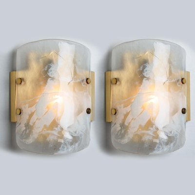 Marble & Murano Glass Wall Light Fixture from Hillebrand, 1960s-VDW-1436931