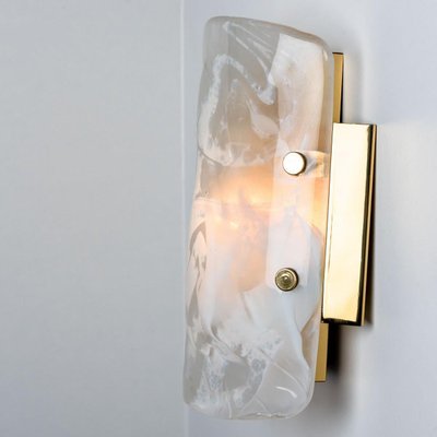 Marble & Murano Glass Wall Light Fixture from Hillebrand, 1960s-VDW-1436931