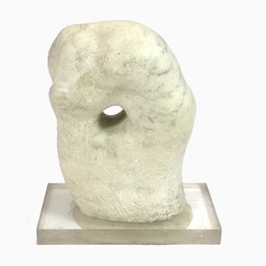 Marble Ophelia Sculpture on Acrylic Base by Maria Osvath, 1970s-UWE-975811