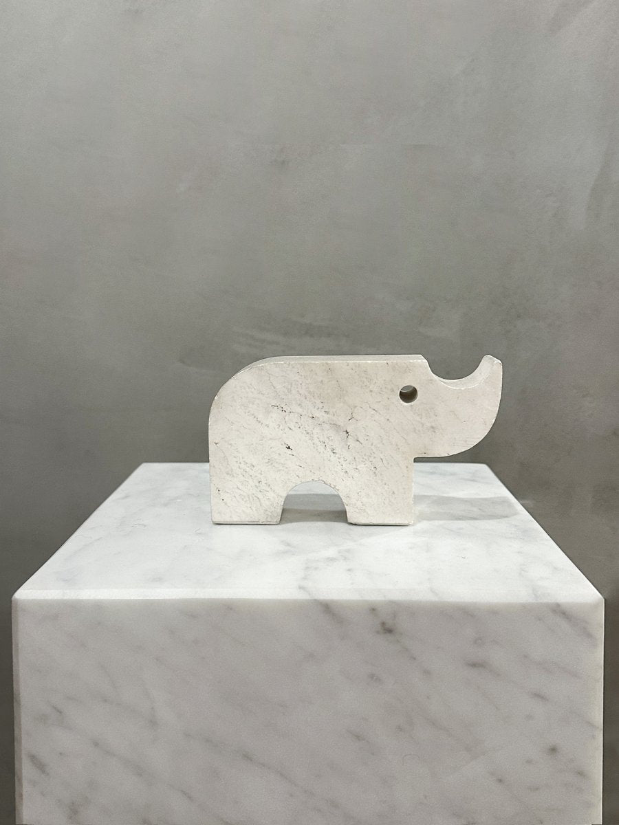 Marble Rhino Sculpture attributed to Enzo Mari for Fratelli Mannelli, 1970s