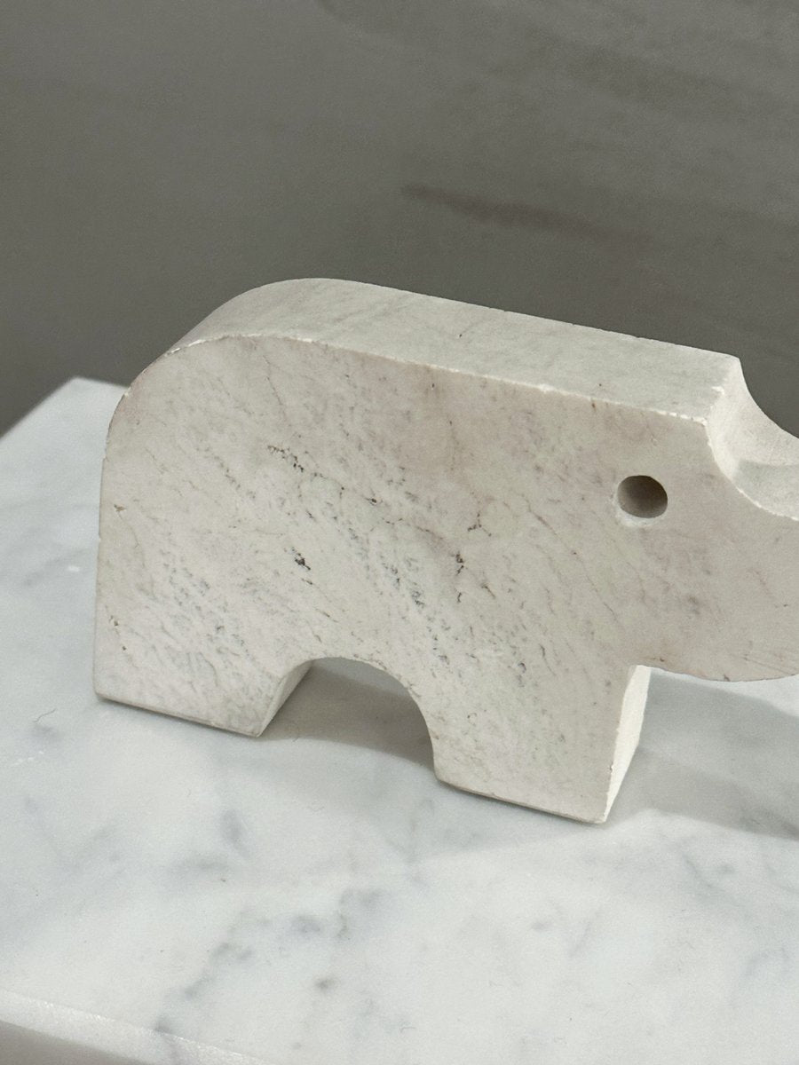 Marble Rhino Sculpture attributed to Enzo Mari for Fratelli Mannelli, 1970s