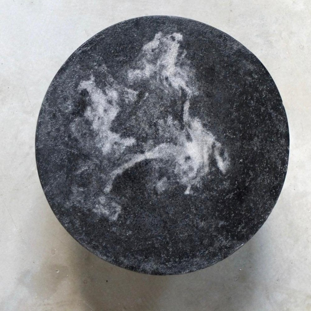 Marble Salt Meditation Stool by Roxane Lahidji