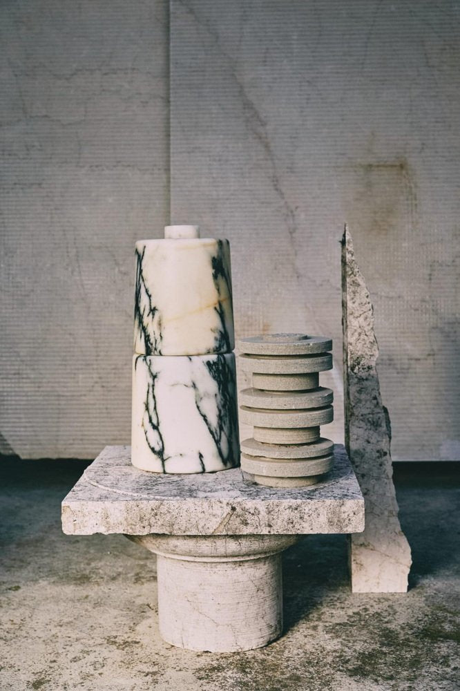 Marble Side Table Set by Samuele Brianza, Set of 2