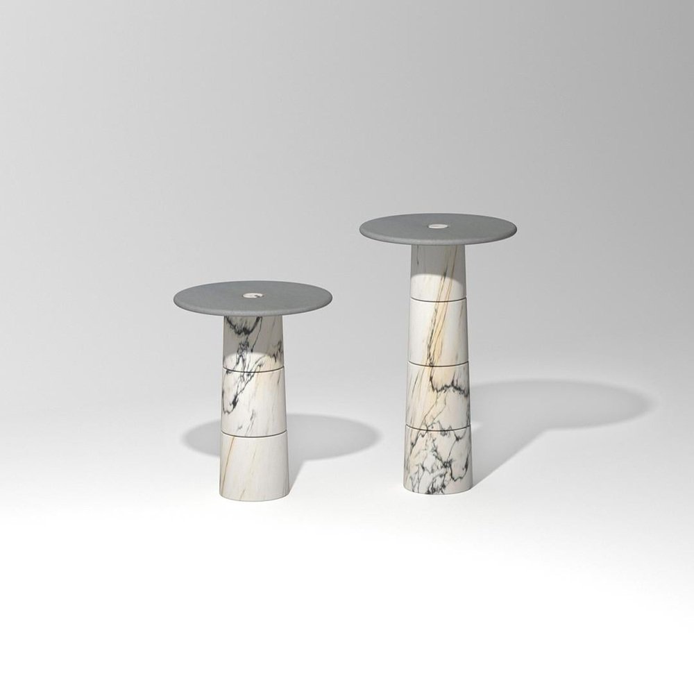 Marble Side Table Set by Samuele Brianza, Set of 2