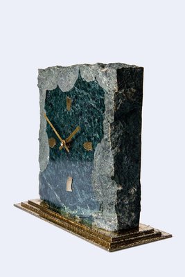 Marble Table Clock with Brass Base by Kienzle for Kienzle International, Germany-LBS-914352