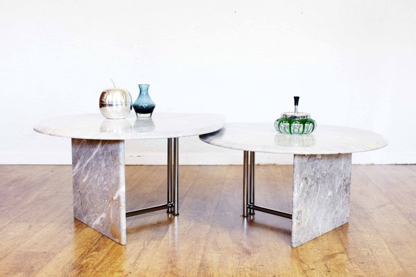 Marble Tables, 1970s, Set of 2-BQF-1407922