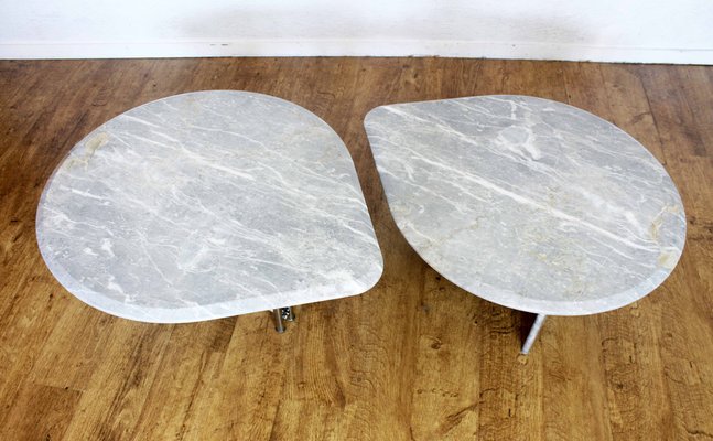 Marble Tables, 1970s, Set of 2-BQF-1407922