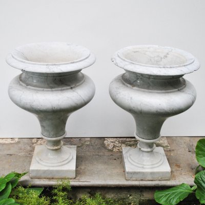 Marble Vases, 1980s, Set of 2-JQO-690417