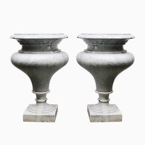 Marble Vases, 1980s, Set of 2-JQO-690417