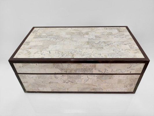 Marble, Wood and Brass Box from Maitland Smith, 1970s-JJT-828253