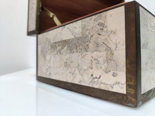 Marble, Wood and Brass Box from Maitland Smith, 1970s-JJT-828253