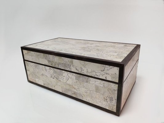 Marble, Wood and Brass Box from Maitland Smith, 1970s-JJT-828253