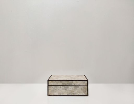 Marble, Wood and Brass Box from Maitland Smith, 1970s-JJT-828253