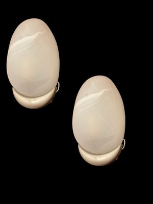 Marbled Glass Sconces, 1970s, Set of 2-JJC-1791507