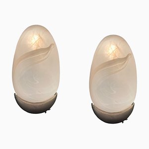 Marbled Glass Sconces, 1970s, Set of 2-JJC-1791507