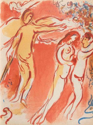 Marc Chagall, Adam and Eve Banished from the Paradise, Lithograph, 1960-ZCI-2032708