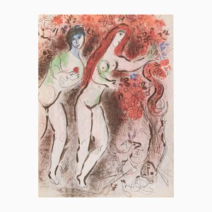 Marc Chagall, Adam, Eve and the Forbidden Fruit, Lithograph, 1960-ZCI-2032712