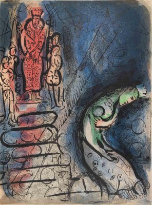 Marc Chagall, Ahasuerus Sends Vasthi Away, Lithograph, 1960-ZCI-2032715