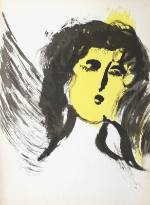 Marc Chagall, Bible - L' Ange, 1956, Lithograph on Rivoli Paper-FMZ-1175822