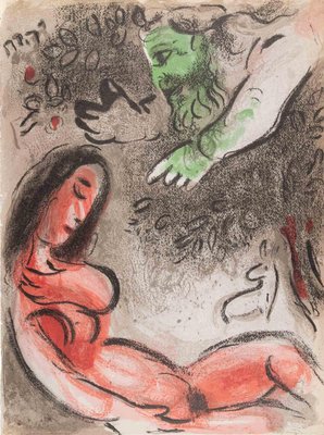 Marc Chagall, God and Eve, Lithograph, 1960-ZCI-2032704