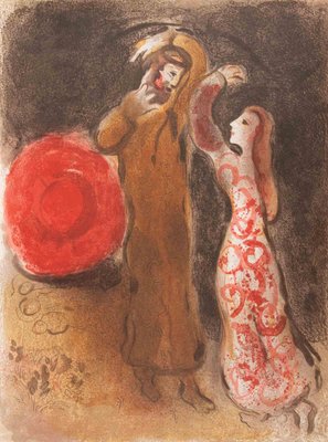 Marc Chagall, Meeting of Ruth and Boaz, Lithograph, 1960-ZCI-2032716