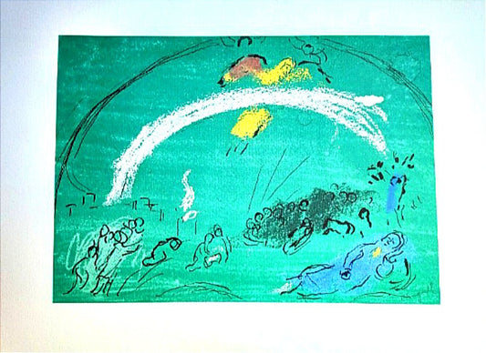 Marc Chagall, Noah and the Rainbow, Limited Edition Lithograph, 1986