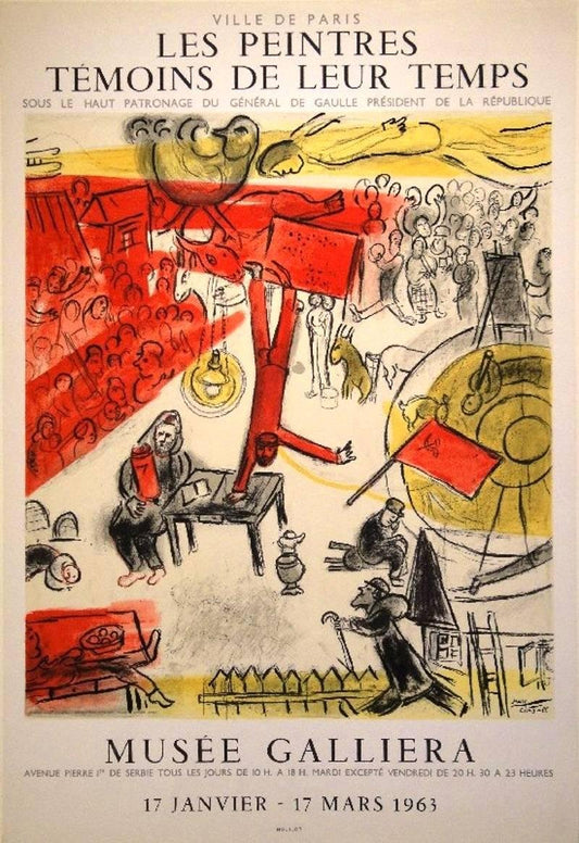 Marc Chagall - Revolution - Original 1960s Poster for Galiera Museum 1963