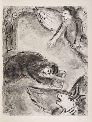 Marc Chagall, Satan Testes Job's Faith, Photogravure, 1960-ZCI-2035153