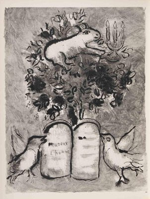 Marc Chagall, Satan Testes Job's Faith, Photogravure, 1960-ZCI-2035153