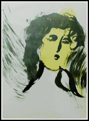 Marc Chagall, The Angel with the Sword, 1956, Original Lithograph-KHH-2028515