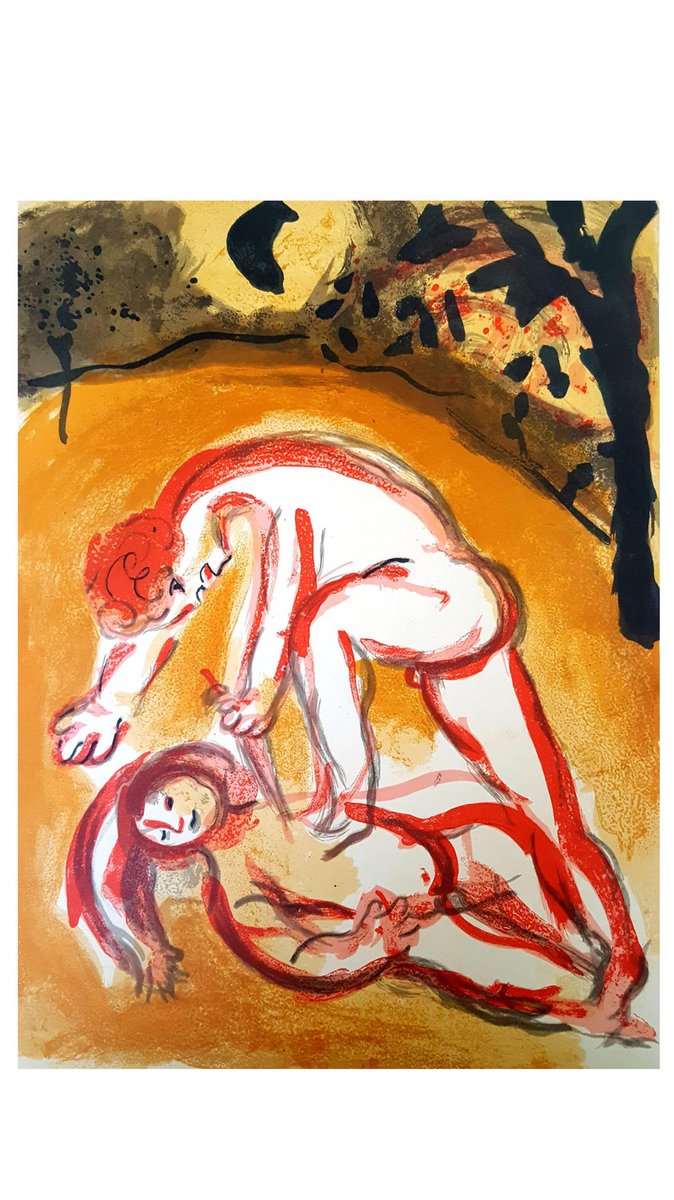 Marc Chagall - The Bible - Cain and Abel - Original Lithograph 1960