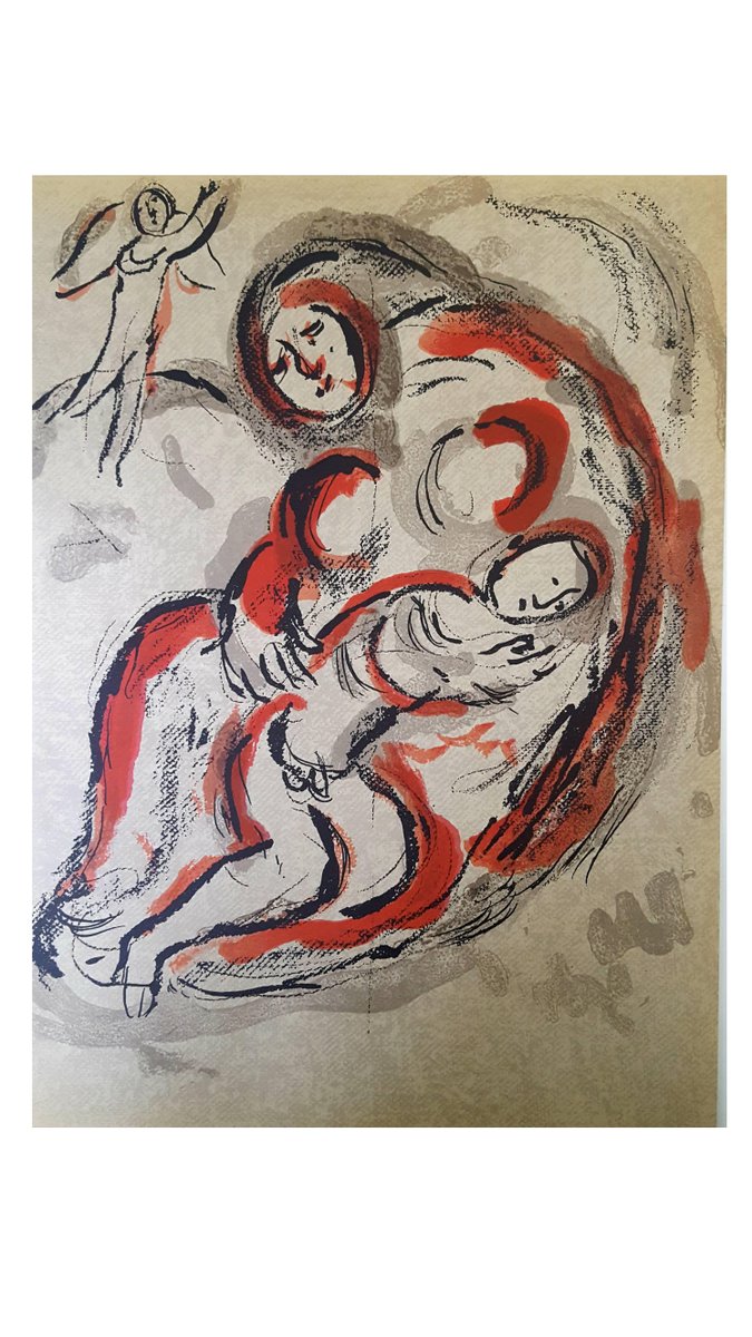 Marc Chagall - The Bible - Hagar in the Desert - Original Lithograph 1960