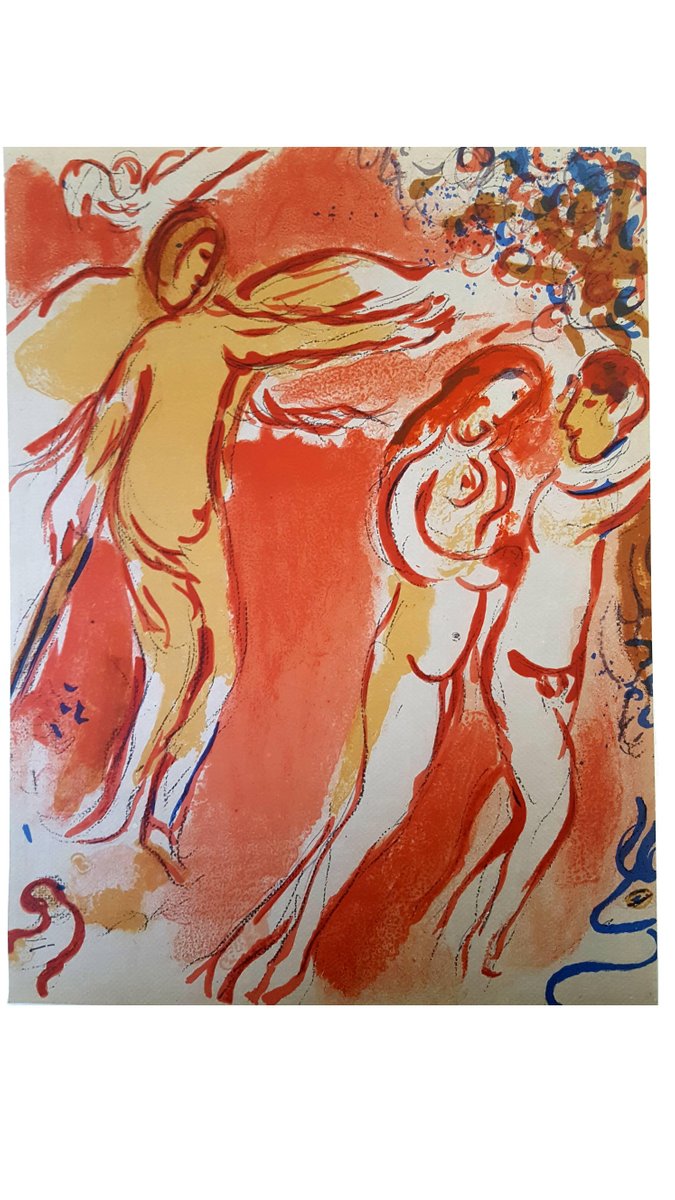 Marc Chagall - The Bible - Paradise - Original Lithograph 1960