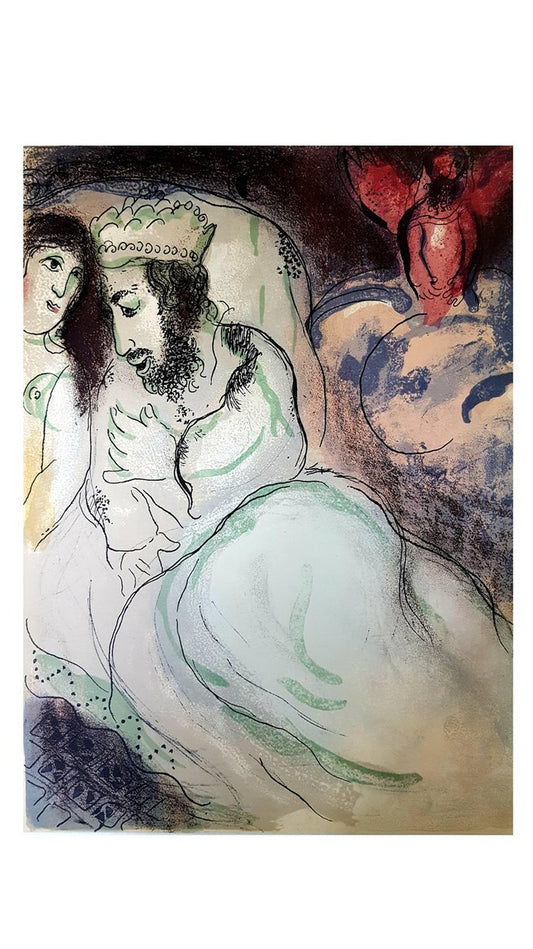 Marc Chagall - The Bible - Sarah And Abimelech - Original Lithograph 1960